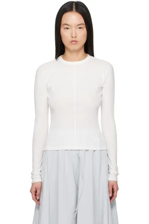 Y-3 White Fitted Long Sleeve T-shirt
