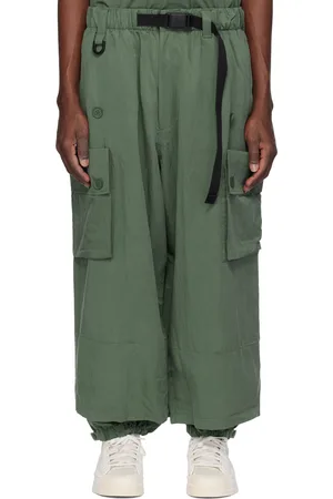 Y-3 Green Twill Cargo Pants