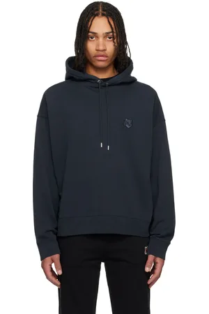 Maison Kitsuné Navy Bold Fox Head Patch Oversize Hoodie