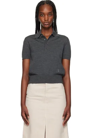 Burberry Gray Wool Polo