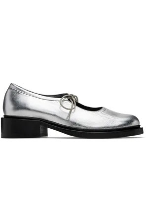 Nicole Saldanã Silver Fabiana Ballerina Flats