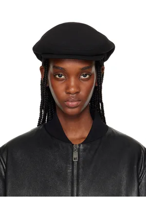 Dolce & Gabbana Black Wool Crepe Flat Cap