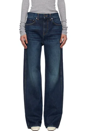 Khaite Navy Bonnie Jeans