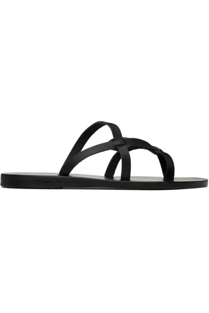 Ancient Greek Sandals Black Armos Sandals