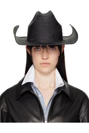 Ruslan Baginskiy Black Logo Embellished Cowboy Beach Hat