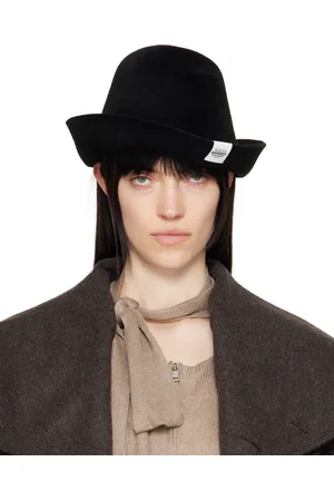 Ruslan Baginskiy Black Bell-Shaped Felt Hat
