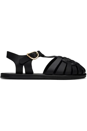 Ancient Greek Sandals Black Karina Sandals