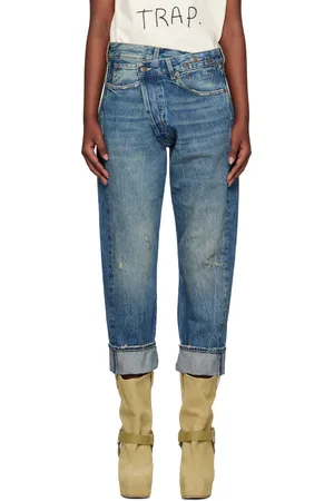 R13 Blue Crossover Jeans