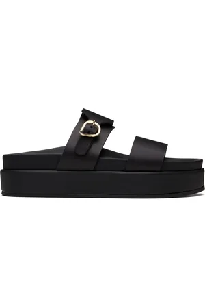 Ancient Greek Sandals Black Latria 2flatform Sandals