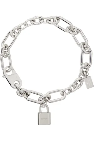 Acne Studios Silver Padlock Chain Necklace