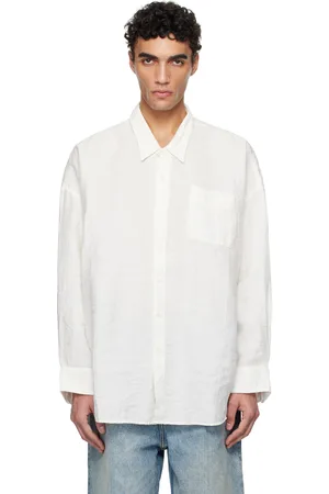 R13 White Drop Neck Shirt