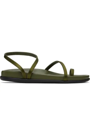 Ancient Greek Sandals Khaki Eleftheria Footbed Sandals