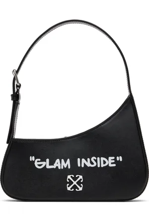 OFF-WHITE Black Jitney Quote Shoulder Bag