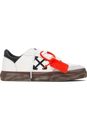 OFF-WHITE White & Black New Low Vulcanized Leather Sneakers