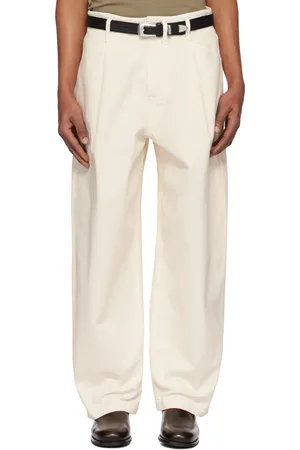 LEMAIRE Off-White Pleated Workwear Jeans