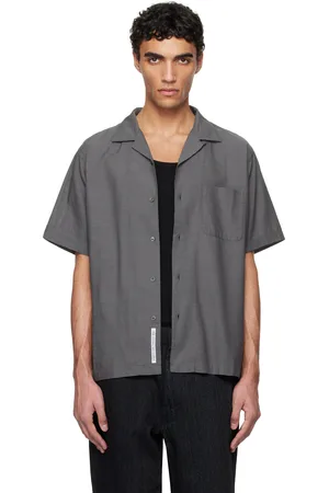 NANAMÍCA Gray Open Collar Panama S/S Shirt