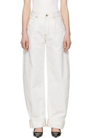 DARKPARK White Khris Barrel Leg Denim Jeans