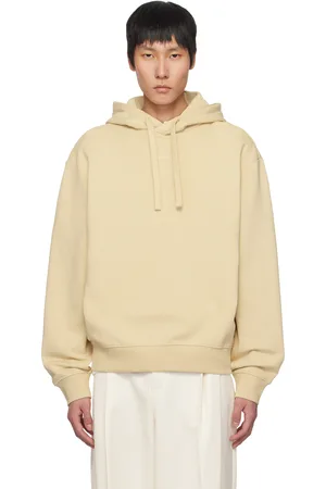 HUGO BOSS Beige Logo Print Cotton-Terry Hoodie