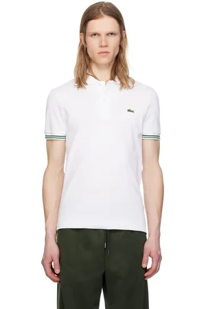 Lacoste White Regular Fit Trim Accent Polo