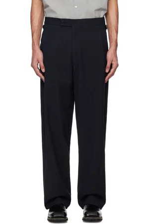 NANAMÍCA Navy Seamless Pleat Trousers