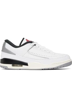 Nike White & Gray Jordan 2/3 Sneakers