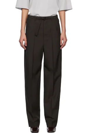 LEMAIRE Brown Belted Tailored Trousers