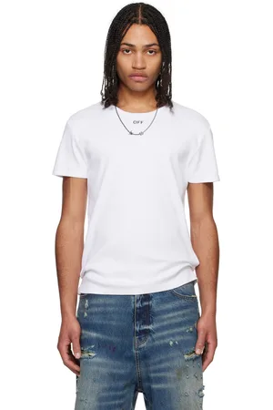 OFF-WHITE White Off Stamp Rib Shaped T-shirt