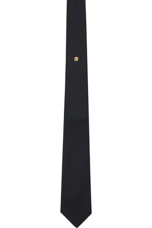 VERSACE Black Medusa Silk Tie