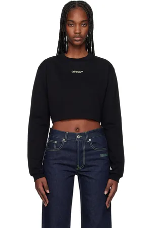 OFF-WHITE Black Double Arrows L/S Cropped T-shirt