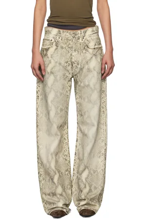 Acne Studios Beige Printed Jeans