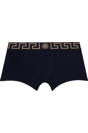 VERSACE Navy Greca Border Boxer Briefs