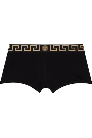 VERSACE Black Greca Border Boxer Briefs