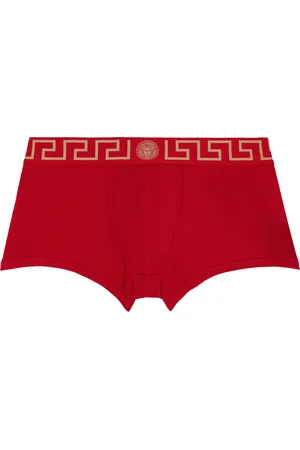VERSACE Red Greca Border Boxer Briefs