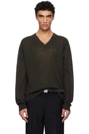 OUR LEGACY Khaki Rue V-Neck Sweater
