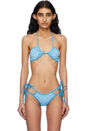 MISBHV Blue Swim Coquette Bikini Top