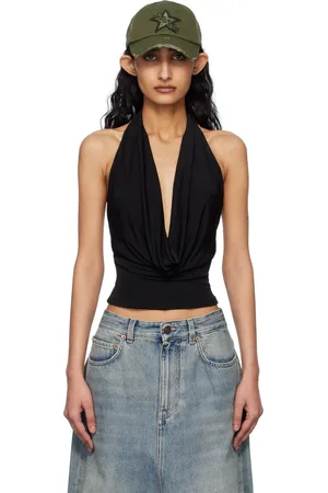 MISBHV Black Cowl Neck Top
