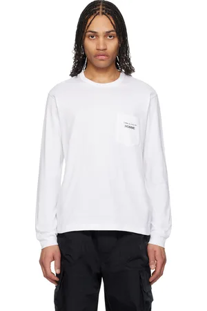 Comme des Garçons White Pocket Long Sleeve T-shirt