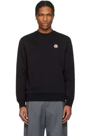 Moncler Black Logo Patch Cotton Sweatshirt