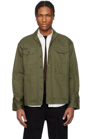 GREG LAUREN Khaki Army Boxy Jacket