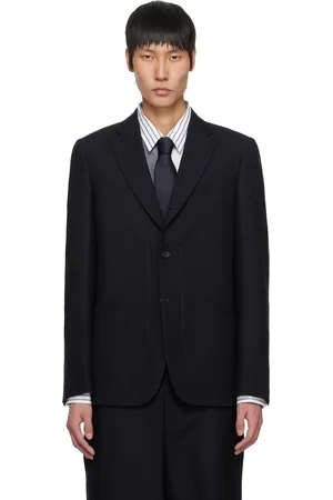 Comme des Garçons Navy Wool Kersey Blazer