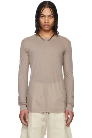 Rick Owens Taupe Hollywood Basic LS T-shirt