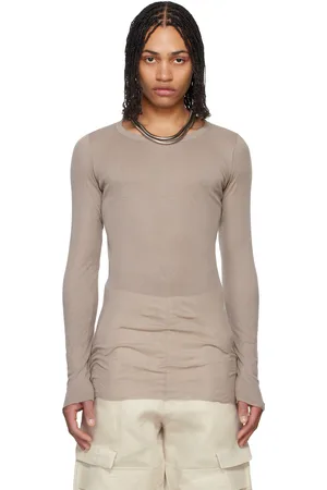 Rick Owens Taupe Hollywood Rib LS T-shirt