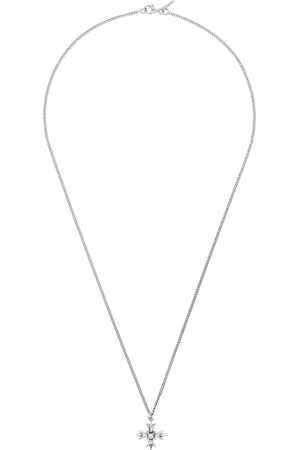 EMANUELE BICOCCHI Silver Crest Crystal Necklace