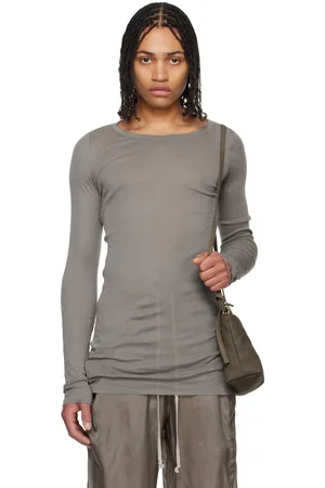 Rick Owens Gray Hollywood Rib LS T-shirt