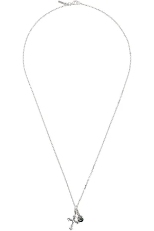 EMANUELE BICOCCHI Silver Pearl & Cross Necklace
