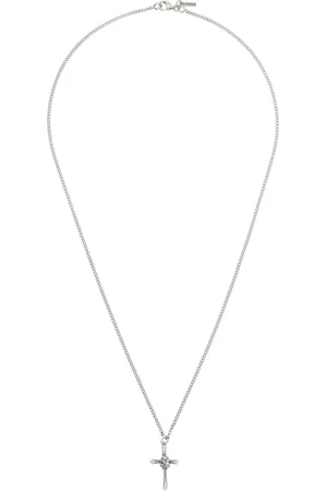 EMANUELE BICOCCHI SSENSE Exclusive Silver Mini Cross Necklace
