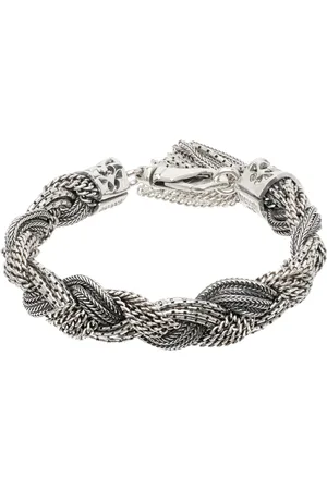EMANUELE BICOCCHI Silver Large Mixed Braided Bracelet