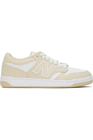 New Balance White & Beige 480 Sneakers