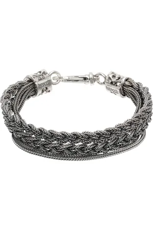 EMANUELE BICOCCHI Silver Double Braided Bracelet