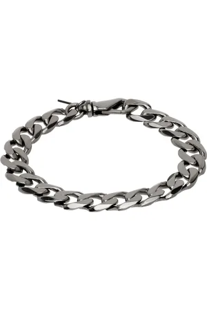 EMANUELE BICOCCHI SSENSE Exclusive Gunmetal Edge Bracelet